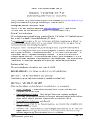Document preview: Instructions for Form FA-24 Authorization Request for Personal Care Services (PCS) - Nevada
