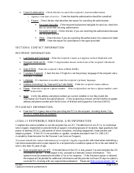 Instructions for Form FA-24 Authorization Request for Personal Care Services (PCS) - Nevada, Page 2