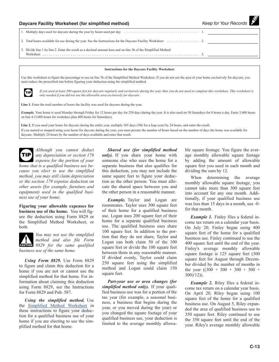 Instructions for IRS Form 1040 Schedule C Profit or Loss From Business, Page 13