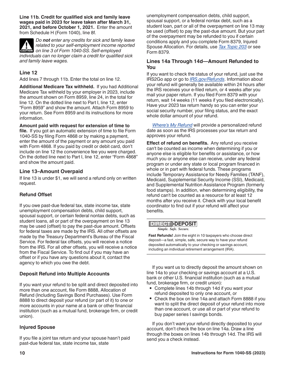 Instructions for IRS Form 1040-SS U.S. Self-employment Tax Return (Including the Additional Child Tax Credit for Bona Fide Residents of Puerto Rico), Page 10