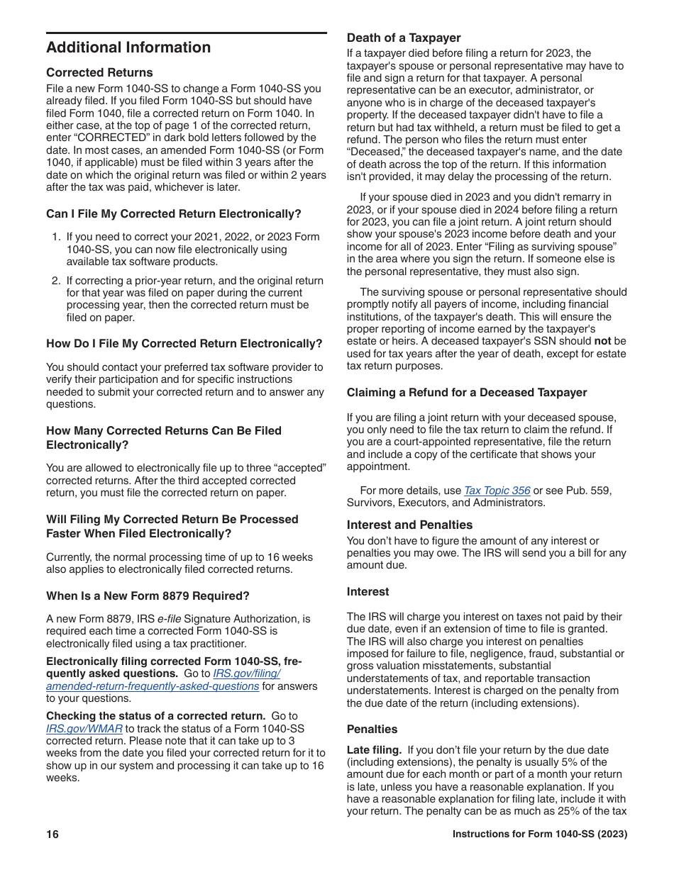 Instructions for IRS Form 1040-SS U.S. Self-employment Tax Return (Including the Additional Child Tax Credit for Bona Fide Residents of Puerto Rico), Page 16