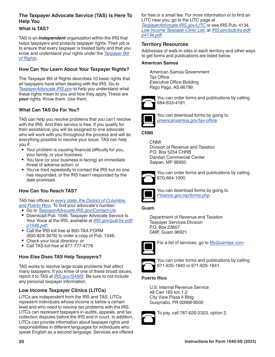 Instructions for IRS Form 1040-SS U.S. Self-employment Tax Return (Including the Additional Child Tax Credit for Bona Fide Residents of Puerto Rico), Page 20