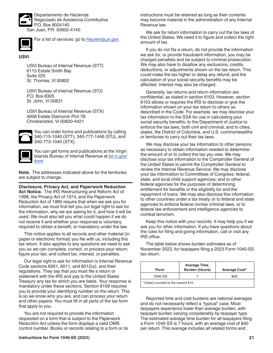 Instructions for IRS Form 1040-SS U.S. Self-employment Tax Return (Including the Additional Child Tax Credit for Bona Fide Residents of Puerto Rico), Page 21