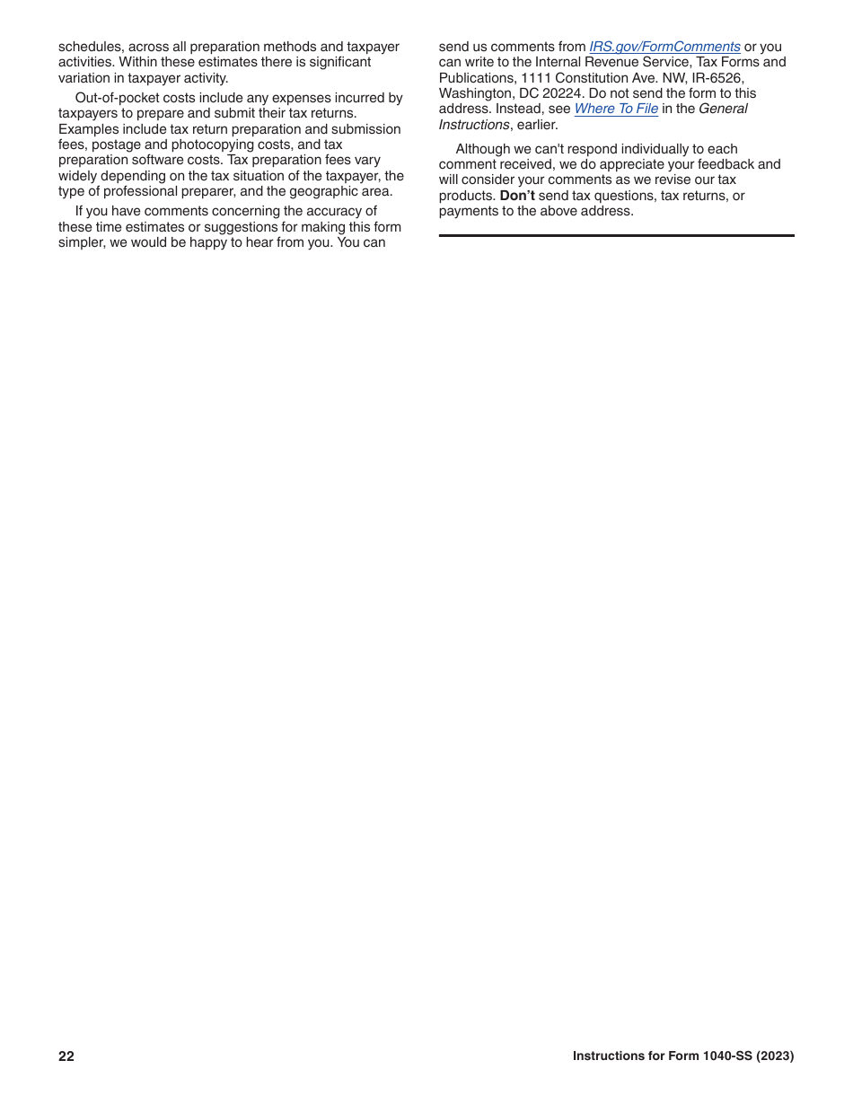 Instructions for IRS Form 1040-SS U.S. Self-employment Tax Return (Including the Additional Child Tax Credit for Bona Fide Residents of Puerto Rico), Page 22