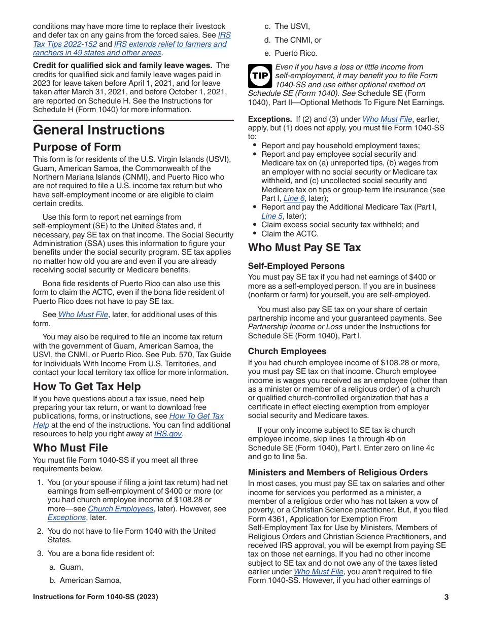 Instructions for IRS Form 1040-SS U.S. Self-employment Tax Return (Including the Additional Child Tax Credit for Bona Fide Residents of Puerto Rico), Page 3