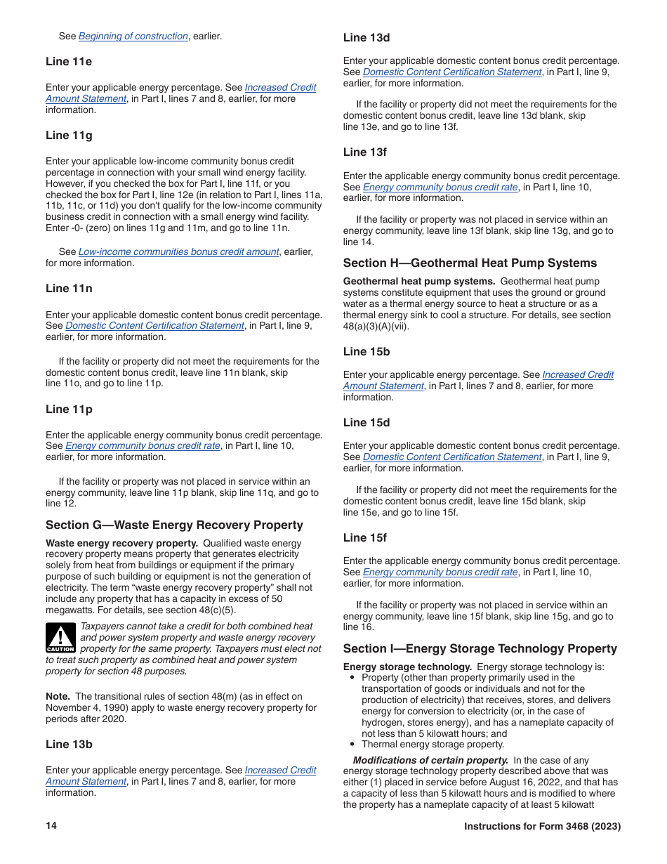 Instructions for IRS Form 3468 Investment Credit, Page 14