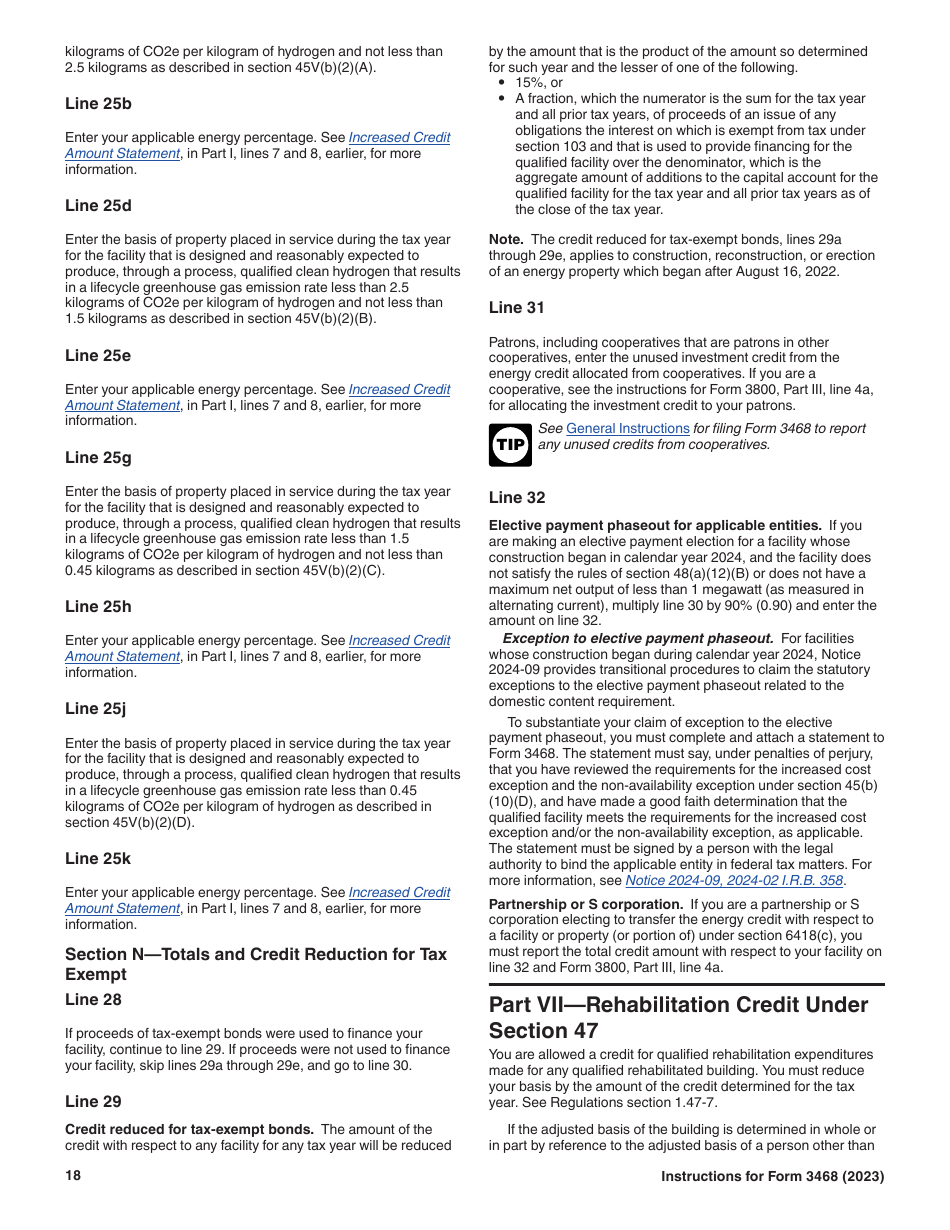 Instructions for IRS Form 3468 Investment Credit, Page 18