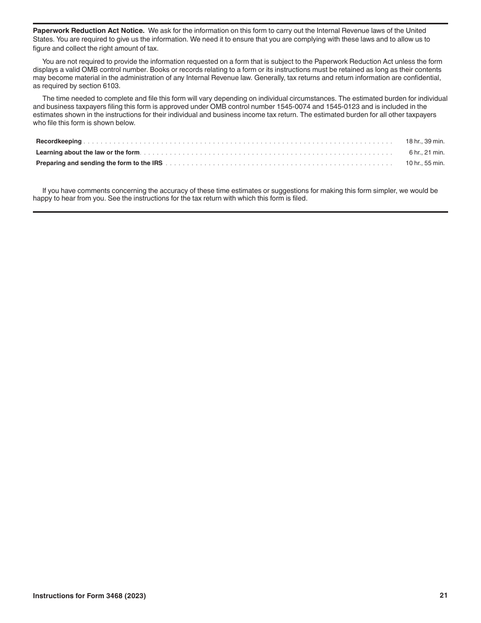 Instructions for IRS Form 3468 Investment Credit, Page 21