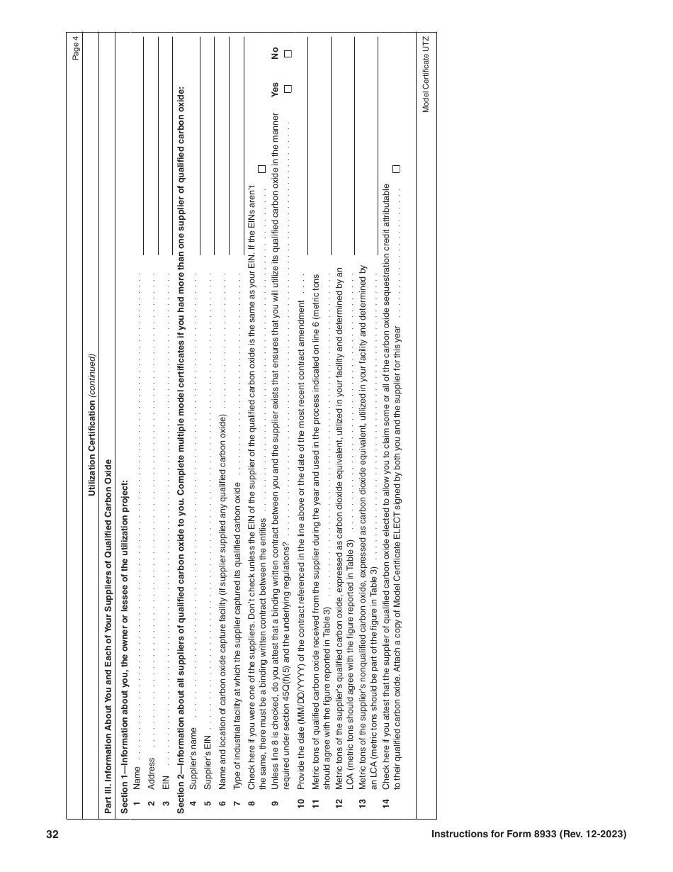Instructions for IRS Form 8933 Carbon Oxide Sequestration Credit, Page 32