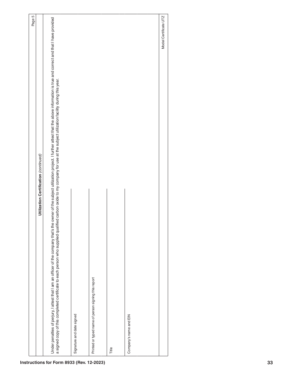 Instructions for IRS Form 8933 Carbon Oxide Sequestration Credit, Page 33