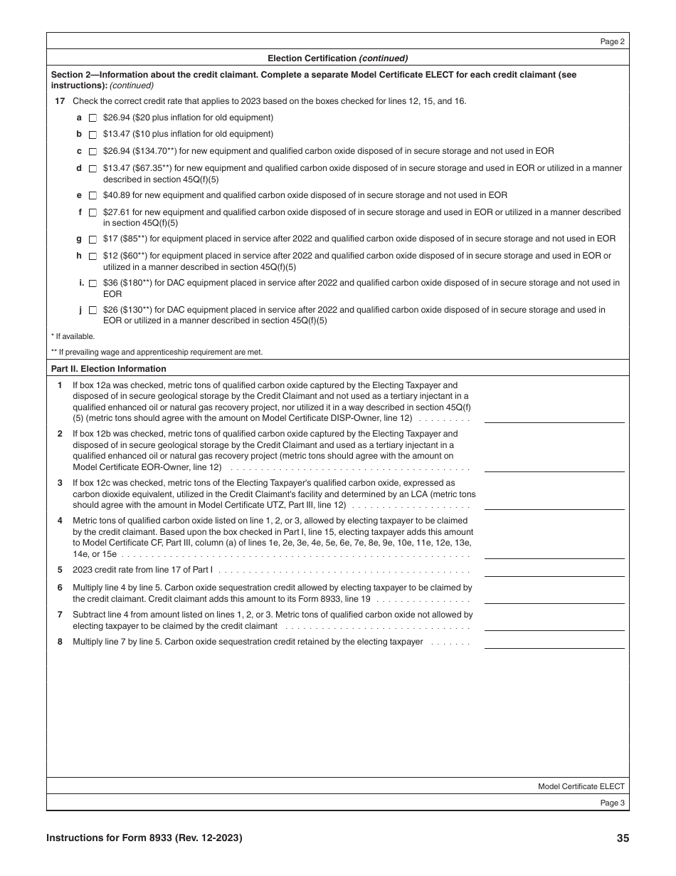 Instructions for IRS Form 8933 Carbon Oxide Sequestration Credit, Page 35