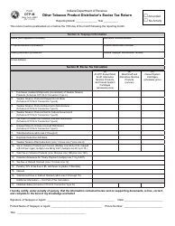 Form OTP-M (State Form 46853) Other Tobacco Product Distributor&#039;s Excise Tax Return - Indiana