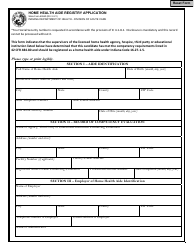 State Form 49560 Home Health Aide Registry Application - Indiana