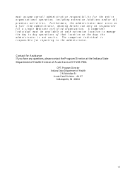 State Form 55642 Extension Site Questionnaire for Outpatient Physical/Occupational/Speech Therapy - Indiana, Page 11