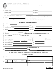 Document preview: Form DCA-123 Appointed Attorney Invoice - Maryland