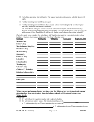 Form CC-DR-109 Maryland Parenting Plan Tool - Maryland, Page 6