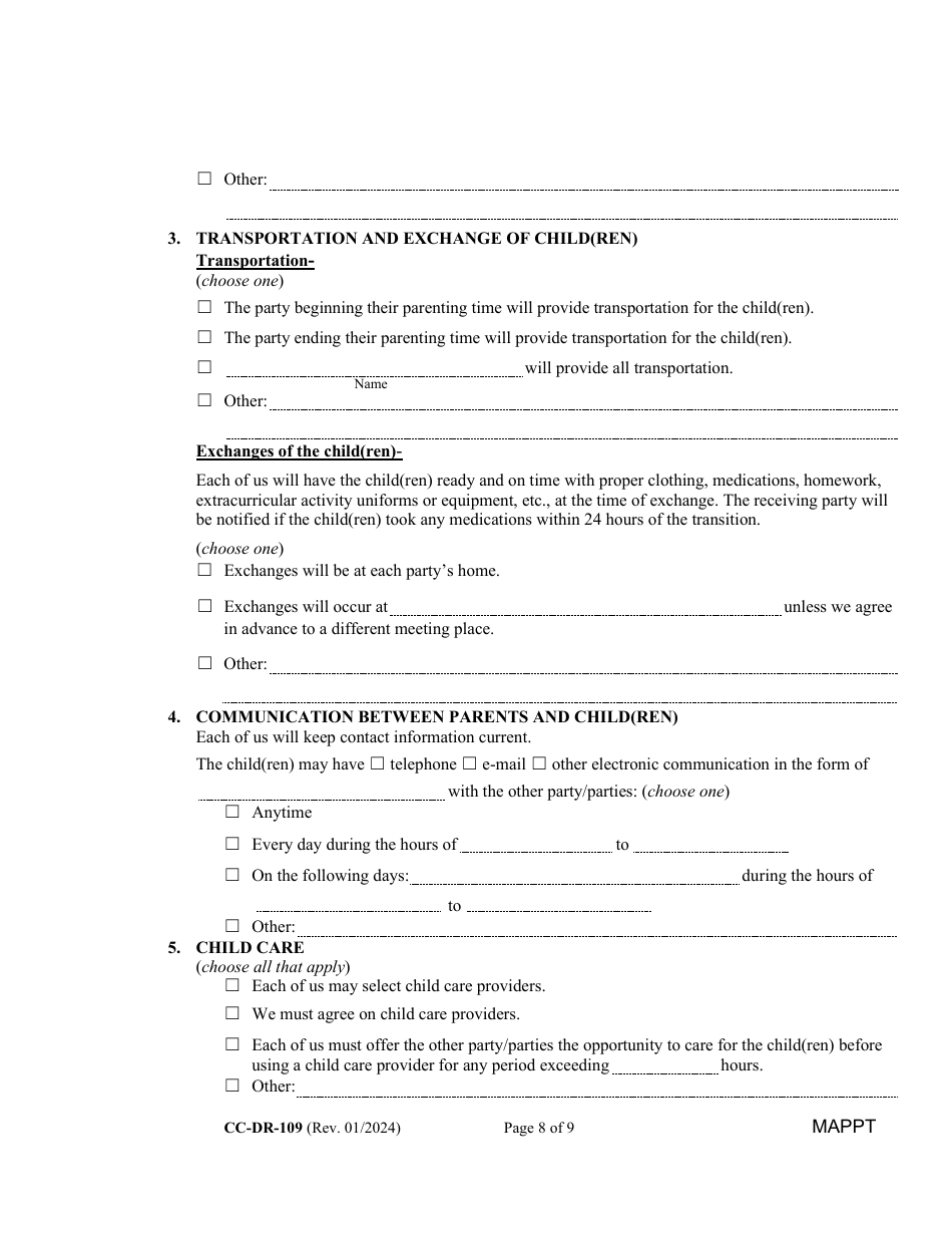 Form CC DR 109 Fill Out Sign Online and Download Fillable PDF Form CC DR 109 Fill Out Sign Online and Download Fillable PDF