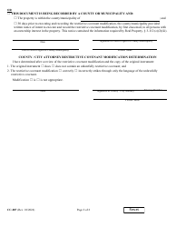 Form CC-087 State of Maryland Restrictive Covenant Modification Intake Sheet - Maryland, Page 2