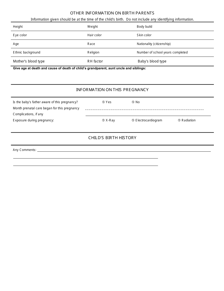 Nh Birth Parent Updated Medical History - New Hampshire, Page 4