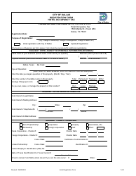 Hotel Occupancy Tax Registration Form - City of Dallas, Texas