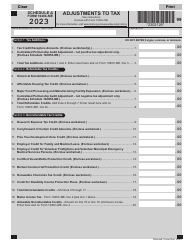 Document preview: Form 1040C-ME Schedule A Adjustments to Tax - Maine, 2023