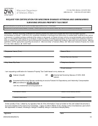 Form WDVA B0106 Wisconsin Disabled Veterans and Unremarried Surviving Spouses Property Tax Credit - Wisconsin, Page 11