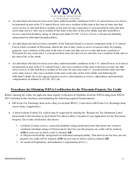 Form WDVA B0106 Wisconsin Disabled Veterans and Unremarried Surviving Spouses Property Tax Credit - Wisconsin, Page 3