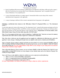 Form WDVA B0106 Wisconsin Disabled Veterans and Unremarried Surviving Spouses Property Tax Credit - Wisconsin, Page 4