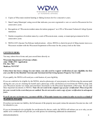 Form WDVA B0106 Wisconsin Disabled Veterans and Unremarried Surviving Spouses Property Tax Credit - Wisconsin, Page 6