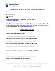 Document preview: Add/Remove Fictitious or Doing Business as Name Form - Pennsylvania