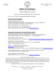 Louisiana Uniform Prescription Drug Prior Authorization Form - Louisiana