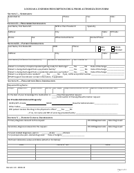 Louisiana Uniform Prescription Drug Prior Authorization Form - Louisiana, Page 2
