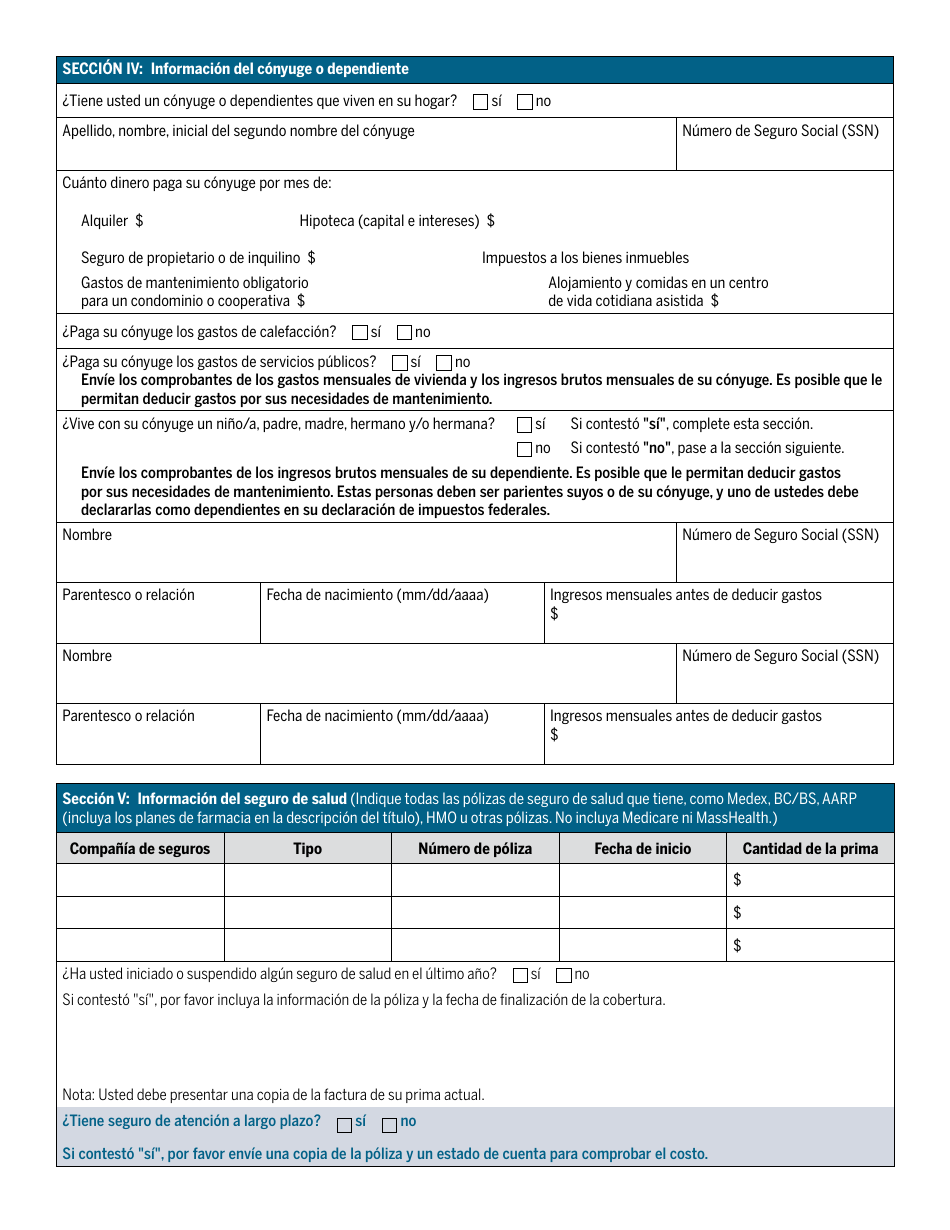 Revision De Elegibilidad Para Recibir Atencion a Largo Plazo De Masshealth - Massachusetts (Spanish), Page 3