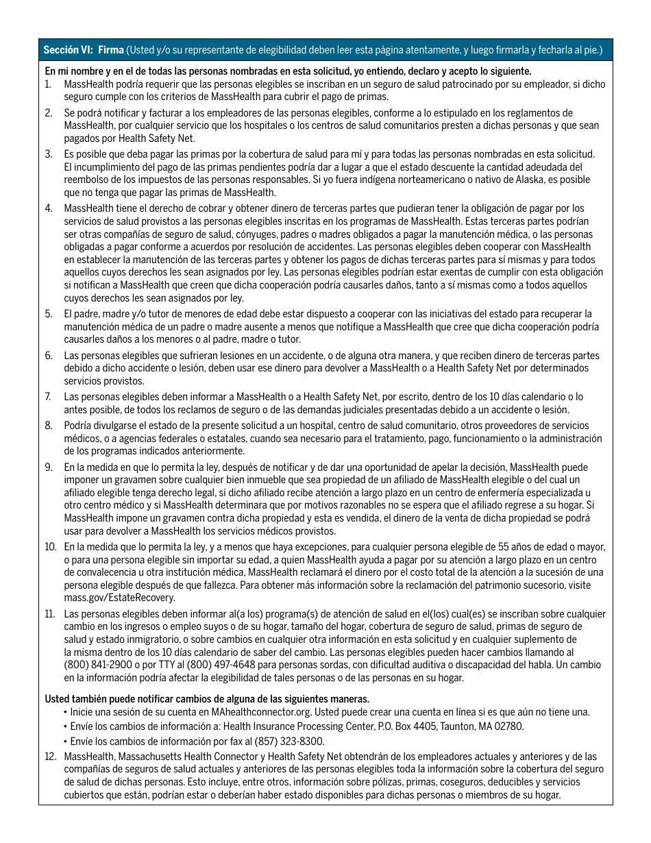 Revision De Elegibilidad Para Recibir Atencion a Largo Plazo De Masshealth - Massachusetts (Spanish), Page 4