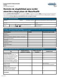 Document preview: Revision De Elegibilidad Para Recibir Atencion a Largo Plazo De Masshealth - Massachusetts (Spanish)