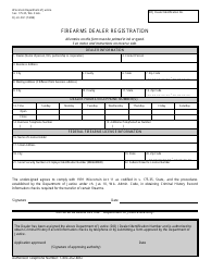 Document preview: Form DJ-LE-FH1 Firearms Dealer Registration - Wisconsin