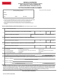 Document preview: Form CCR CLK04 Fictitious Business Name Statement - Ventura County, California