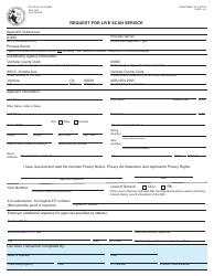 Form BCIA8016 Request for Live Scan Service - Ventura County, California