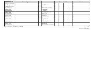 Form 222 Blood Lead Screening and Healthy Homes Summary - Mississippi, Page 2