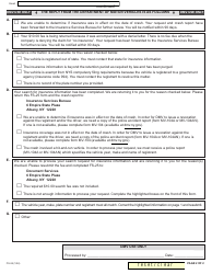 Form FS-25 Request and Reply for New York Insurance Information - New York, Page 2