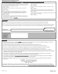 Form MV-44NCPT Application for Name Change Only on Standard Permit, Driver License or Non-driver Id Card - New York (Portuguese), Page 2