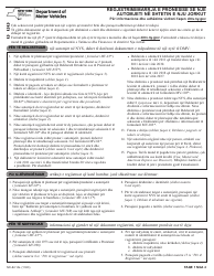 Document preview: Instructions for Form MV-82AL Vehicle Registration/Title Application - New York (Albanian)