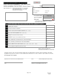 Form EXC-F021 Live Entertainment Tax Return - Non-gaming Facilities - Nevada