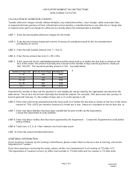 Form EXC-F021 Live Entertainment Tax Return - Non-gaming Facilities - Nevada, Page 2