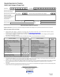 Document preview: Form EXC-F028 Naics Code Category Change Form - Nevada