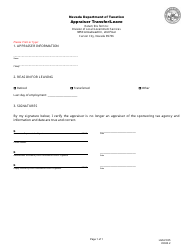 Document preview: Form LGS-F035 Appraiser Transfer/Leave - Nevada