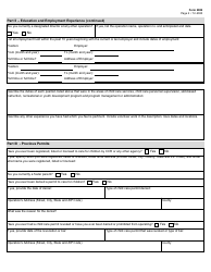 Form 2982 Personal History Statement - Texas, Page 2