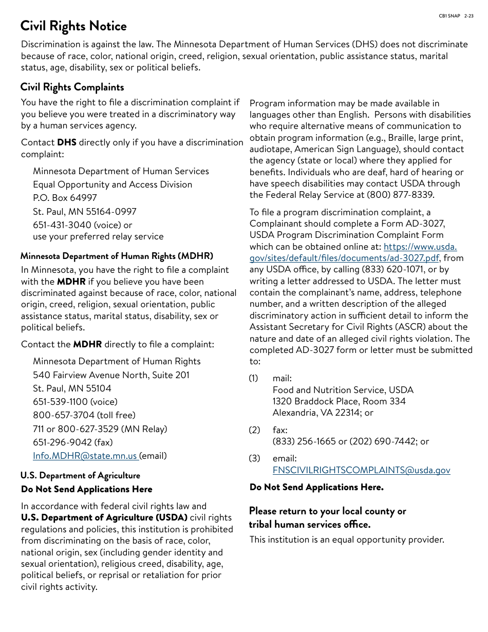 Form DHS3529ENG Download Printable PDF or Fill Online Supplemental