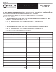 Document preview: Form R-6982 Schedule of Tax Paid if Paid by Owner - Louisiana