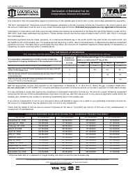 Instructions for Form CIFT-620ES Louisiana Estimated Tax Declaration Voucher for Corporations - Louisiana